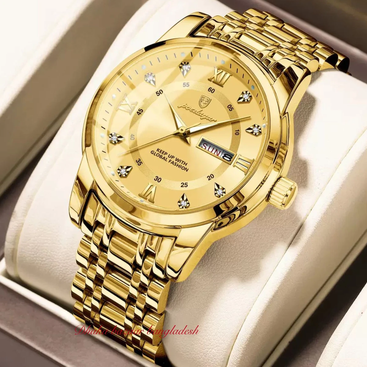 PEODAGOR 657 PREMUIM  নতুন ডিজাইনের পুরুষদের জন্য ঘড়ি GOLDEN