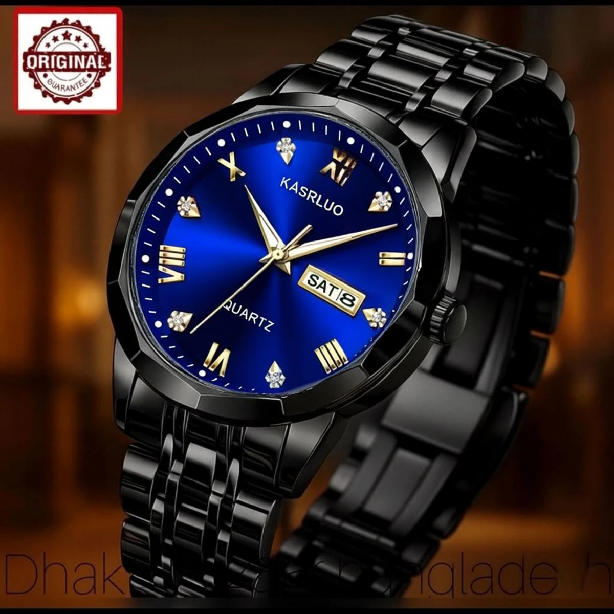 KAS MAN নতুন ডিজাইনের পুরুষদের জন্য ঘড়ি BLACK BLUE