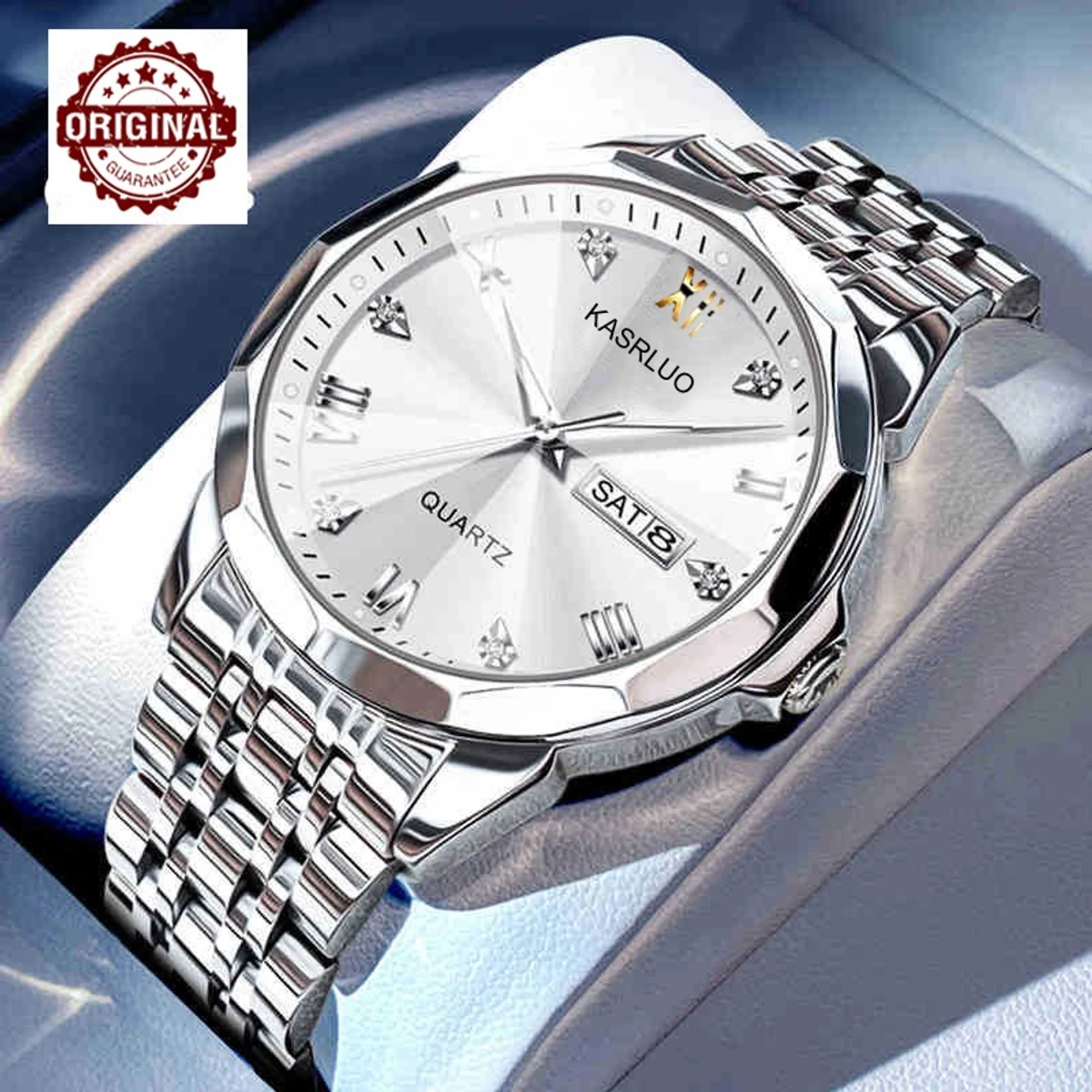 KAS MAN নতুন ডিজাইনের পুরুষদের জন্য ঘড়ি  WHITE