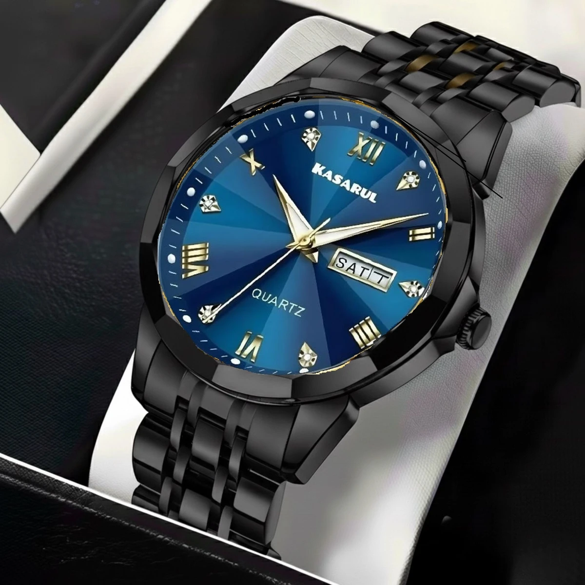 KASARULSZ KAZ নতুন ডিজাইনের পুরুষদের জন্য ঘড়ি BLACK BLUE