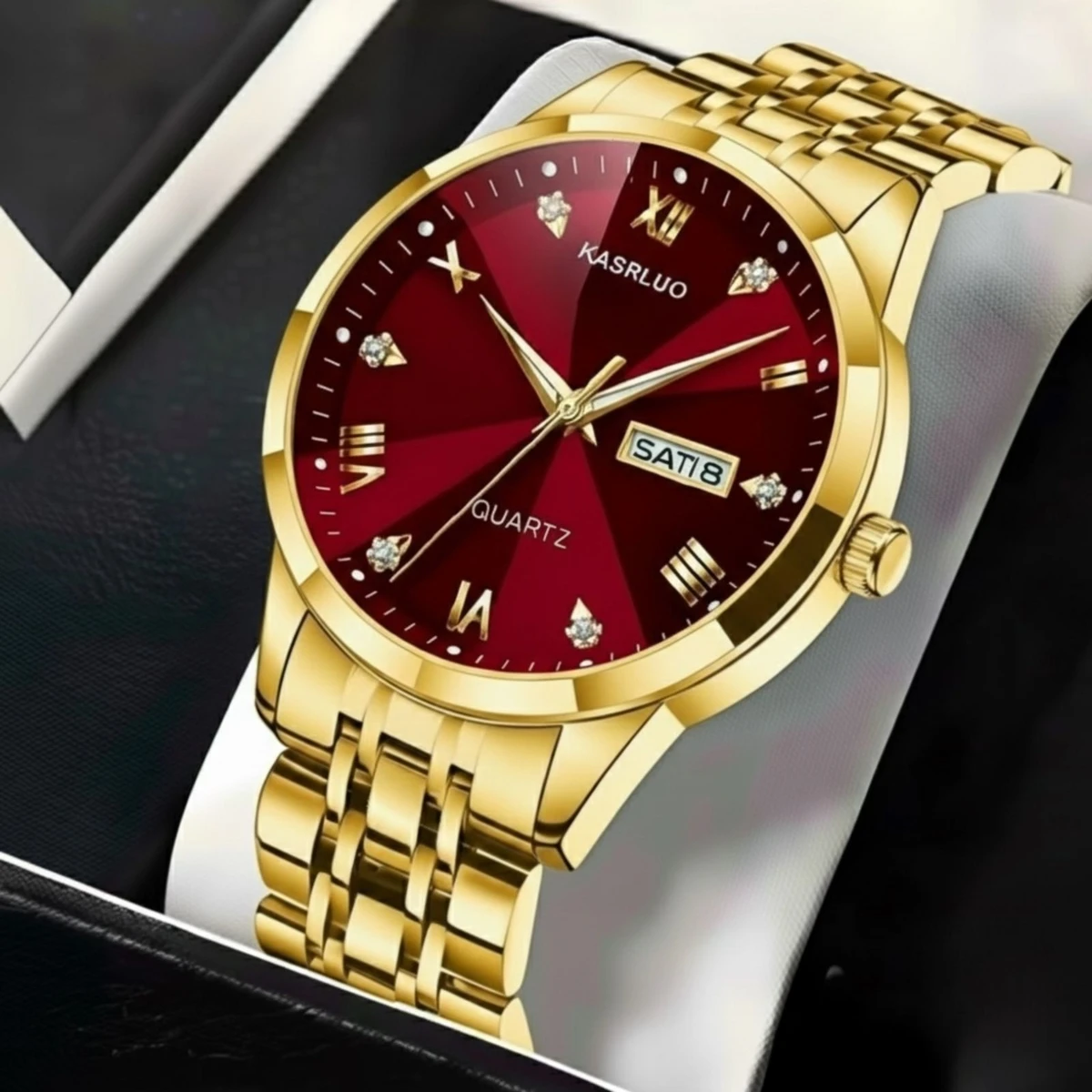 KASARULSZ KAZ নতুন ডিজাইনের পুরুষদের জন্য ঘড়ি GOLDEN RED