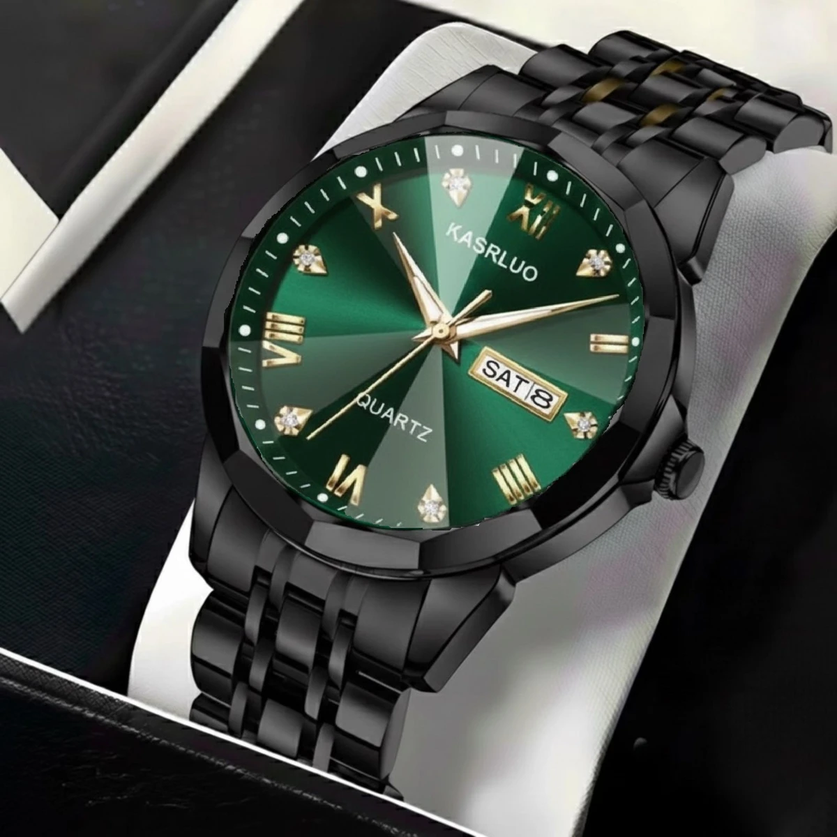 KASARULSZ KAZ নতুন ডিজাইনের পুরুষদের জন্য ঘড়ি BLACK GREEN