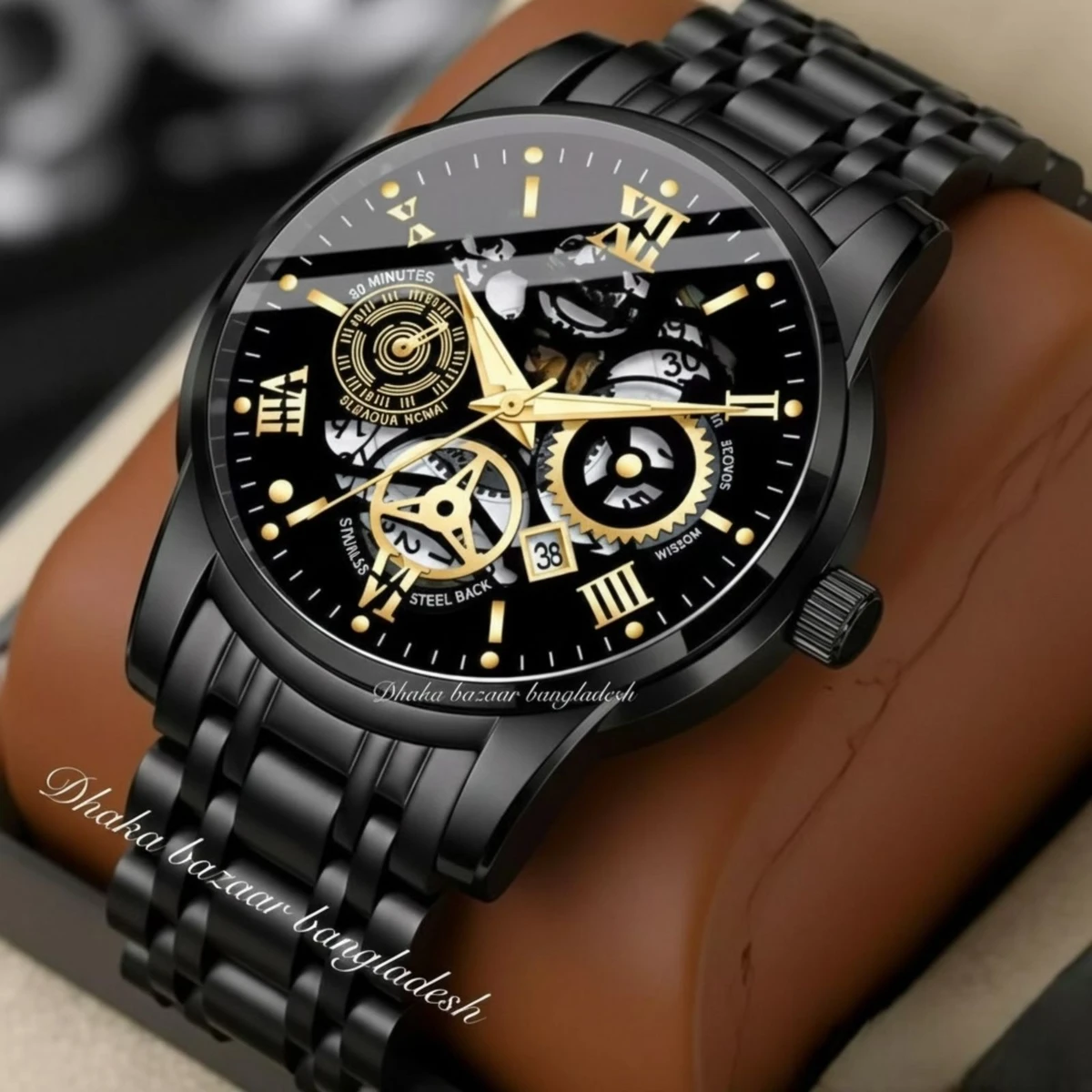 পুরুষের জন্য 2200A BACK নন মেকানিক্যাল ওয়াটার প্রুফ ঘড়ি BLACK NEW