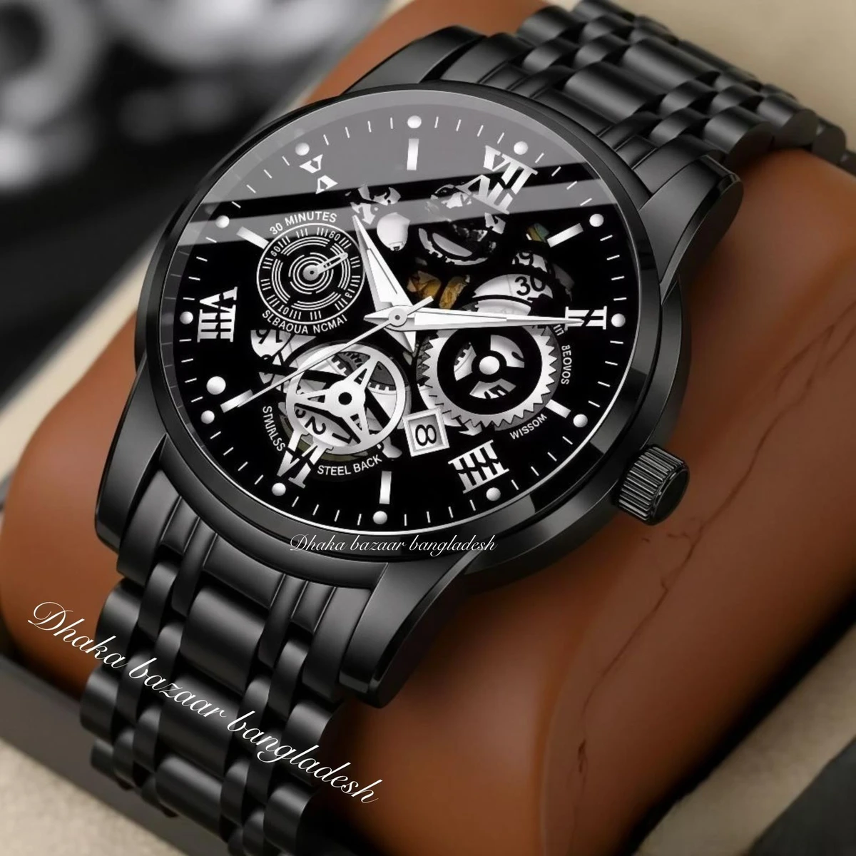 পুরুষের জন্য 2200A BACK নন মেকানিক্যাল ওয়াটার প্রুফ ঘড়ি BLACK