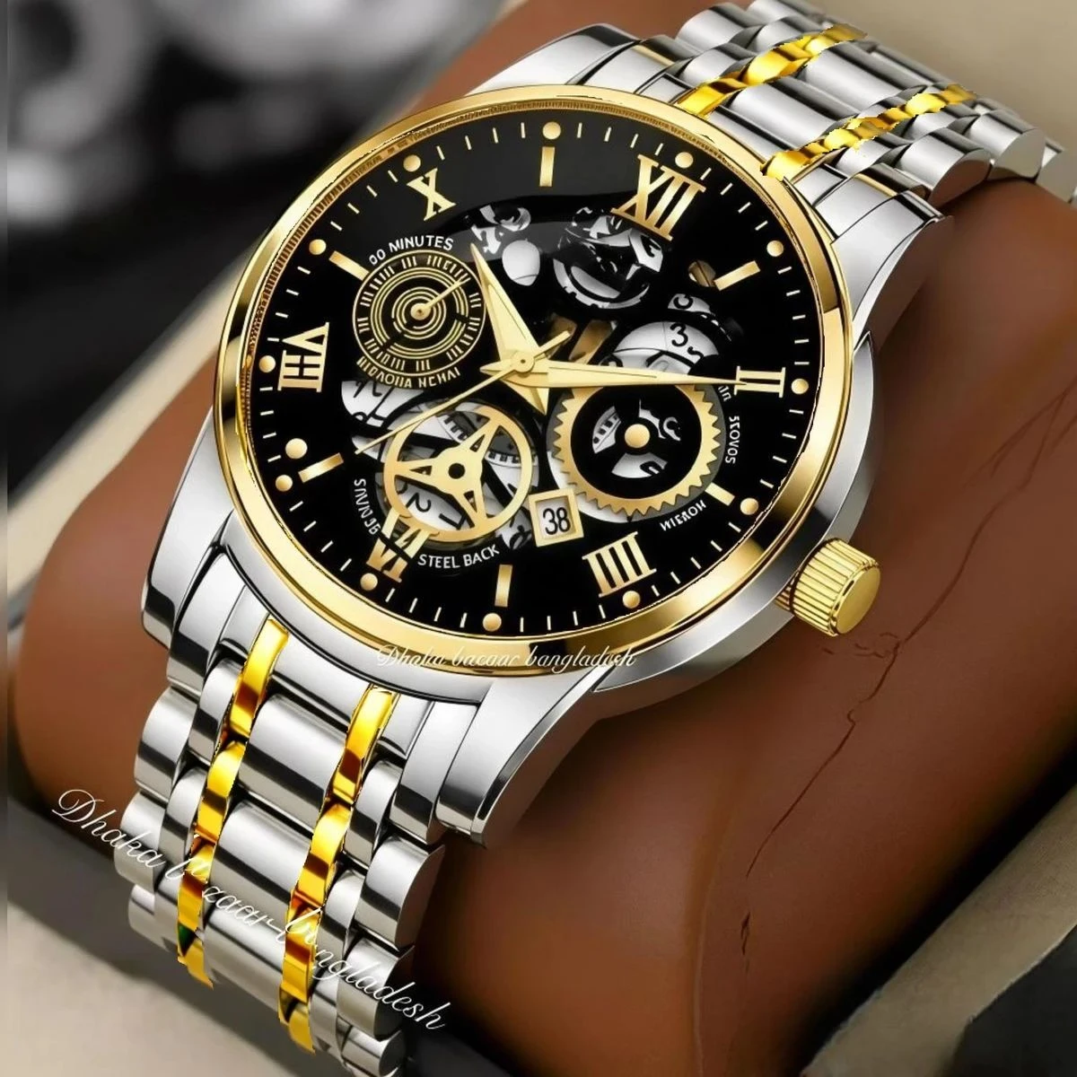 পুরুষের জন্য 2200A BACK নন মেকানিক্যাল ওয়াটার প্রুফ ঘড়ি SILVER GOLDEN BLACK