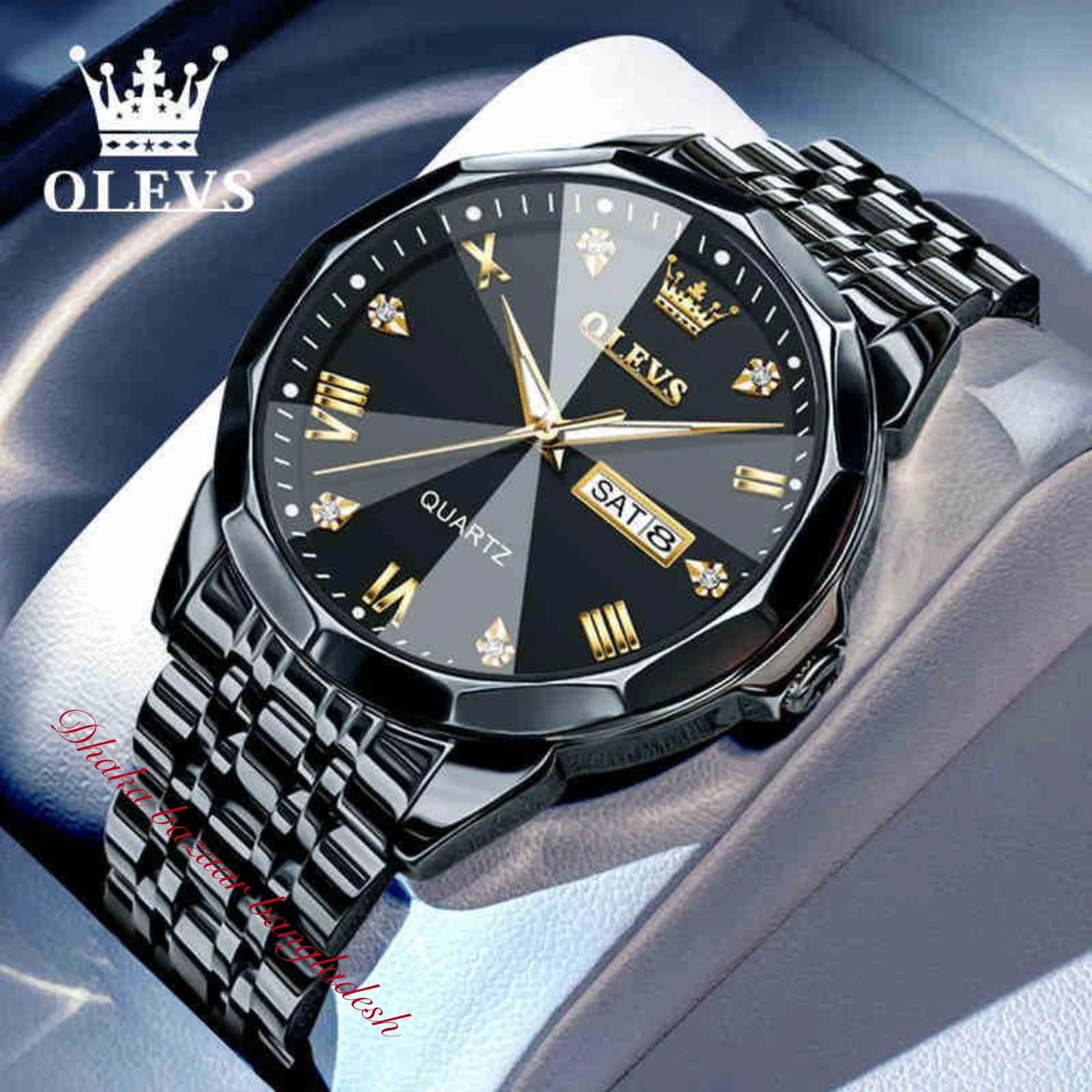 OliveZ 221 নতুন ডিজাইনের পুরুষদের জন্য ঘড়ি BLACK