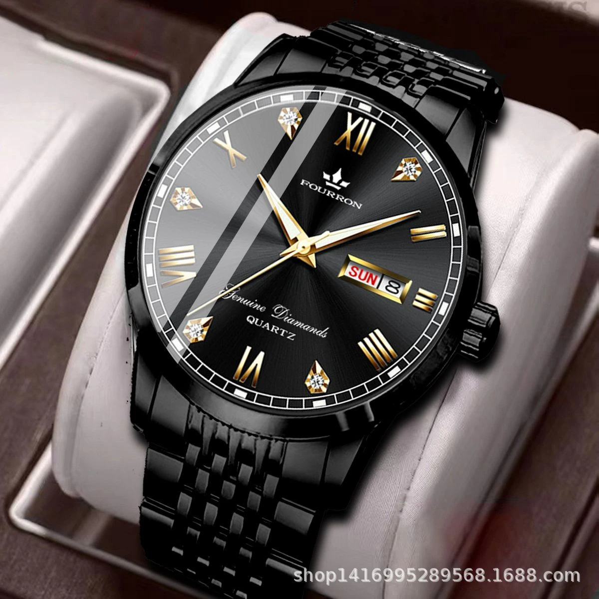 BINBOND23 নতুন ডিজাইনের পুরুষদের জন্য ঘড়ি FULL BLACK