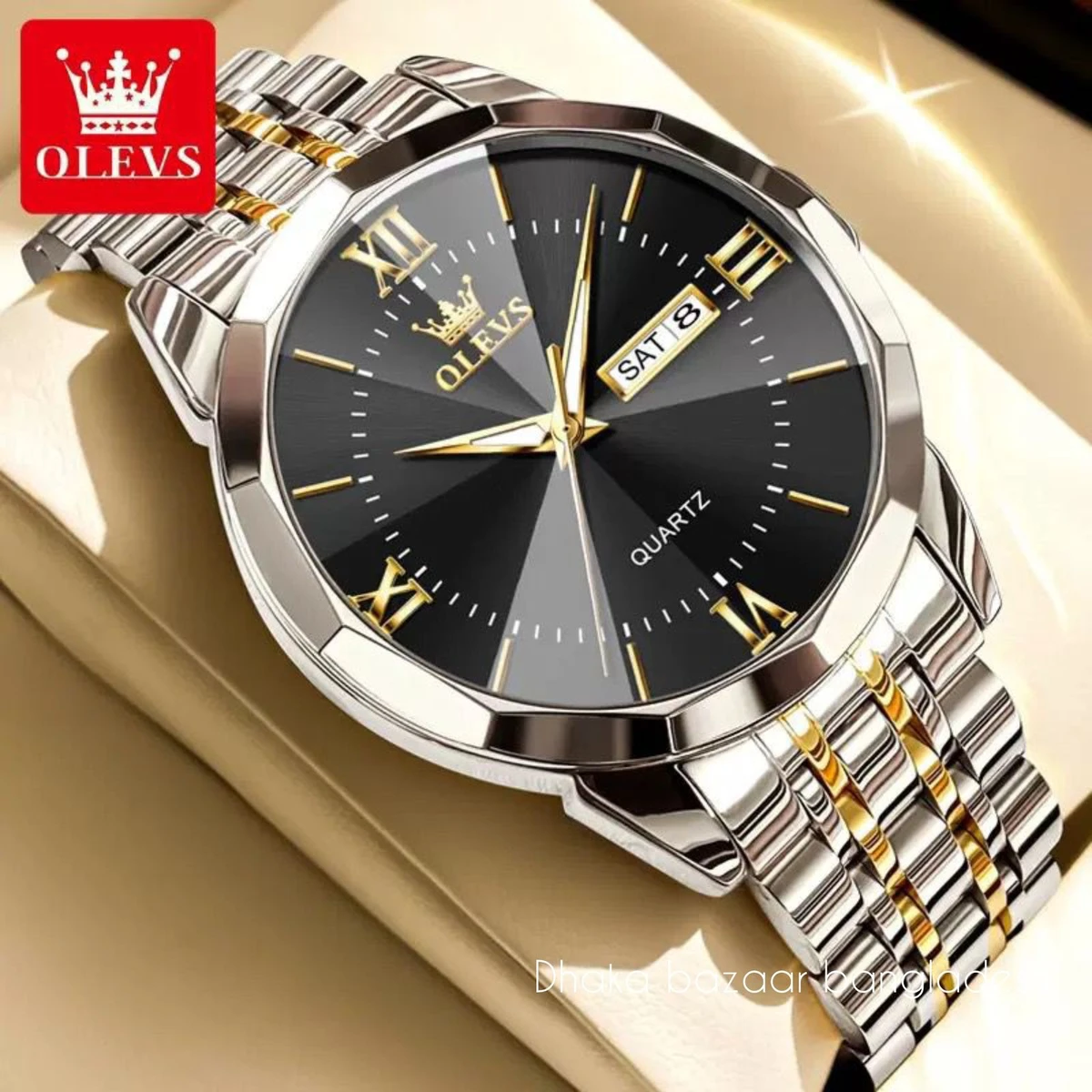 00310 OliveZ নতুন ডিজাইনের পুরুষদের জন্য ঘড়ি BSILVER GOLDEN BLACK