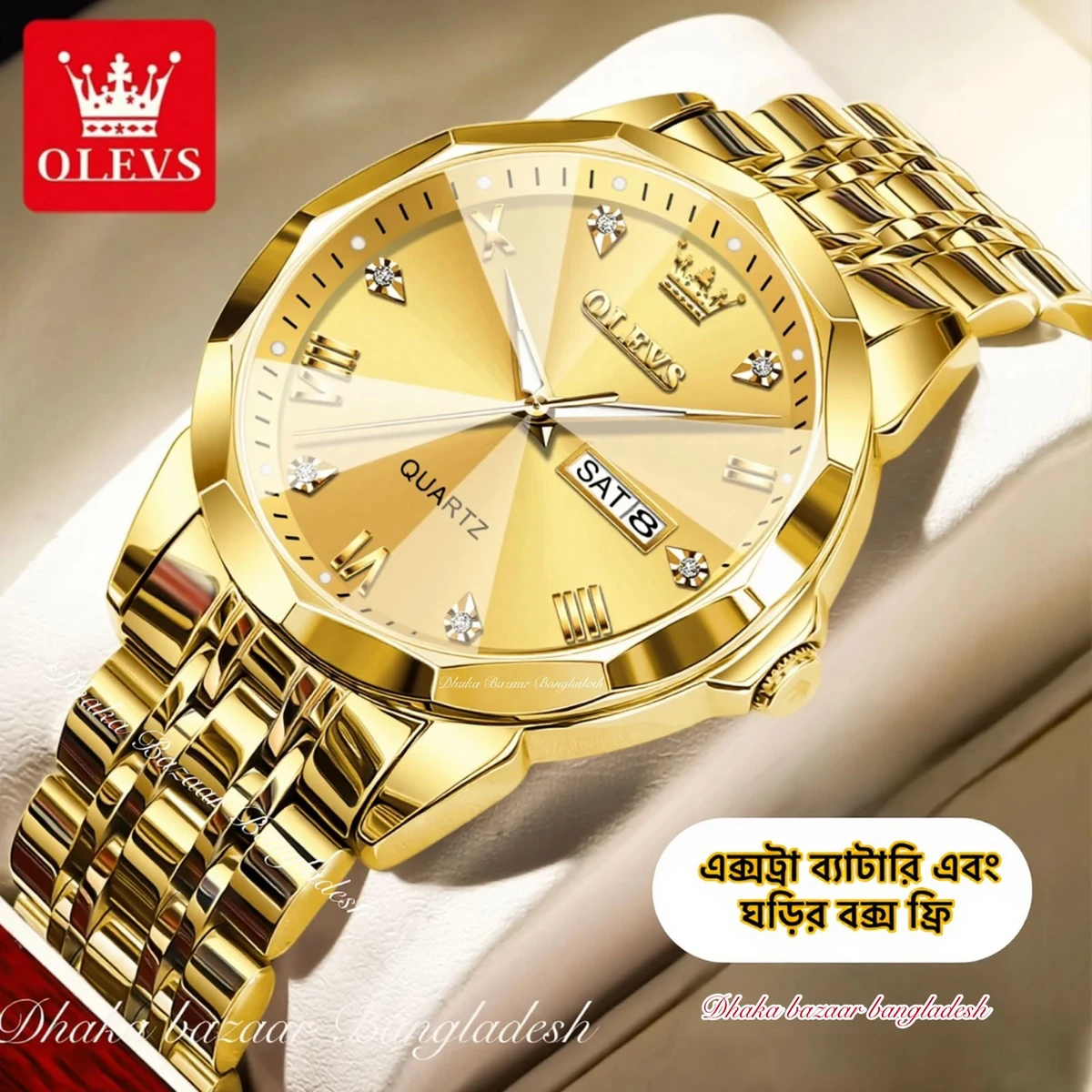 OliveZ নতুন ডিজাইনের পুরুষদের জন্য ঘড়ি GOLDEN