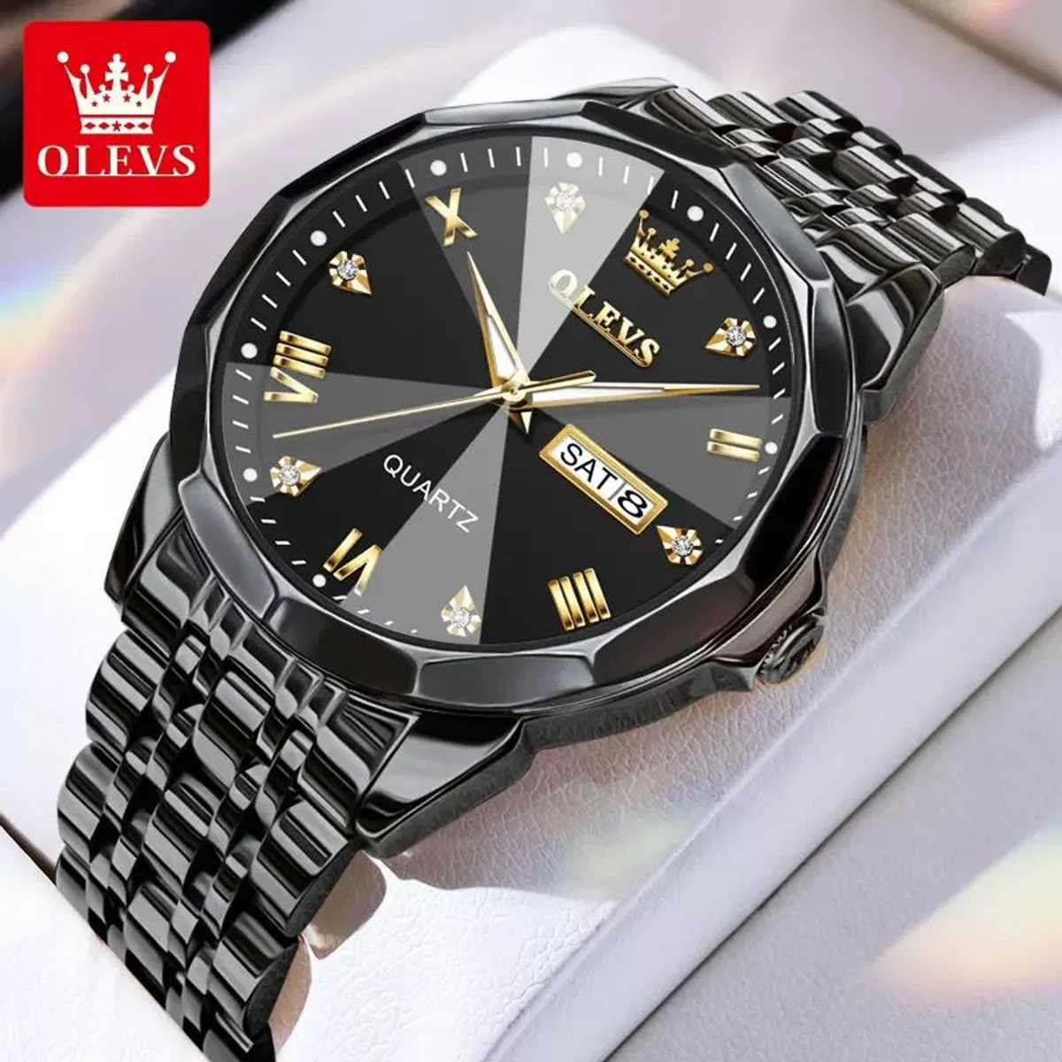 Couple OliveZ নতুন ডিজাইনের পুরুষদের জন্য ঘড়ি  BLACK