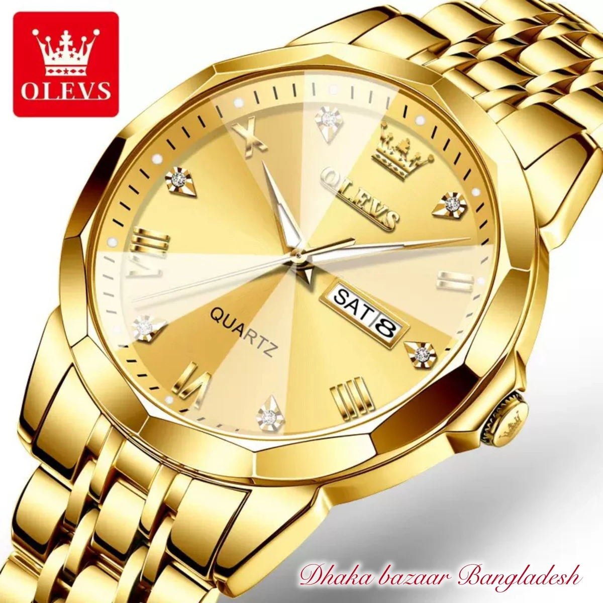 OliveZ নতুন ডিজাইনের পুরুষদের জন্য ঘড়ি GOLDEN