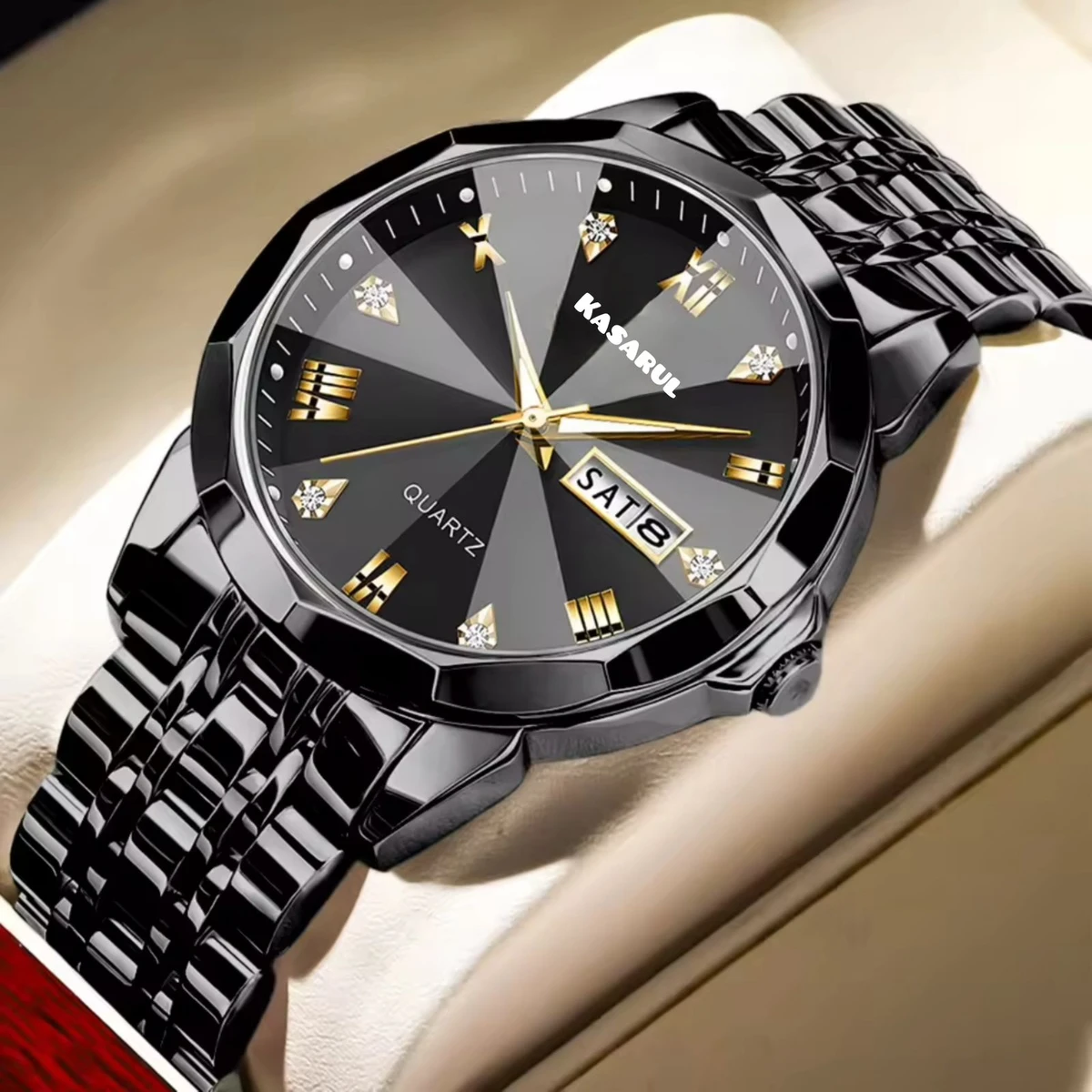 KAS MAN নতুন ডিজাইনের পুরুষদের জন্য ঘড়ি BLACK