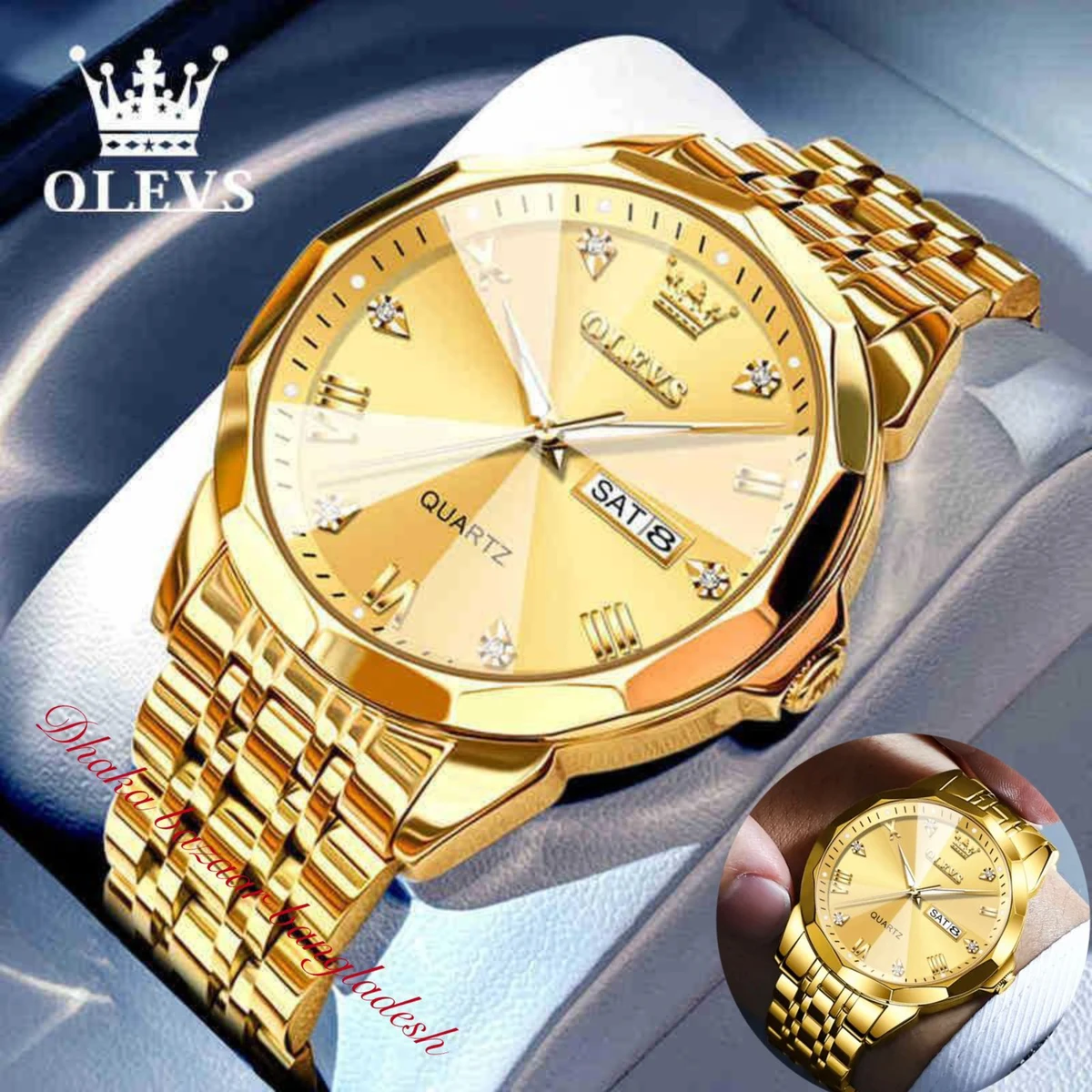 OliveZ নতুন ডিজাইনের পুরুষদের জন্য ঘড়ি GOLDEN