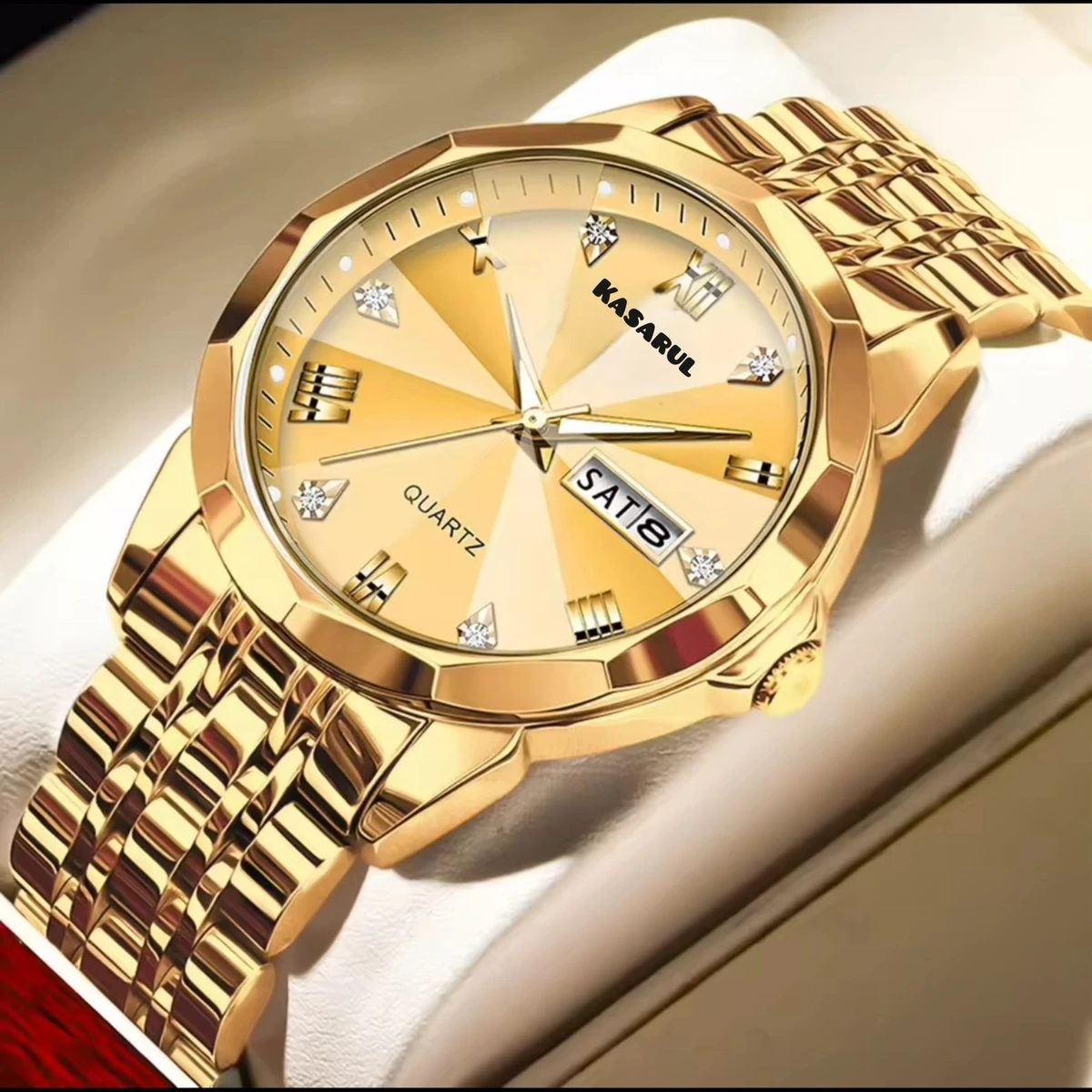 KAS MAN নতুন ডিজাইনের পুরুষদের জন্য ঘড়ি GOLDEN
